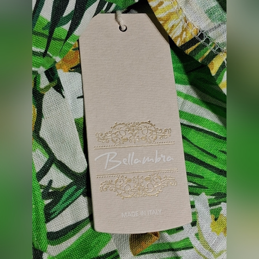 NWT Bellambra/ 🍋Lemon🍋 Made In Italy/ Tropical Sleeveless Dress/ Size US S - Picture 15 of 15